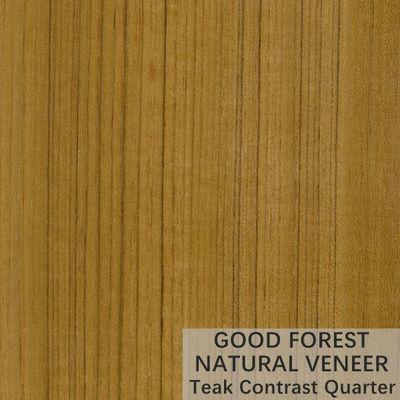 La corona naturale dell'impiallacciatura di legno naturale del tek ha tagliato la certificazione del FSC dell'impiallacciatura