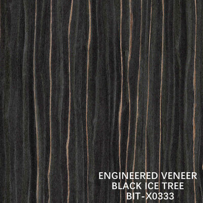Il quarto dell'albero costruito decorazione del ghiaccio nero di Ebony Wood Veneer X0333 ha tagliato diritto la lunghezza del grano 2500-3100 millimetri di buona qualità