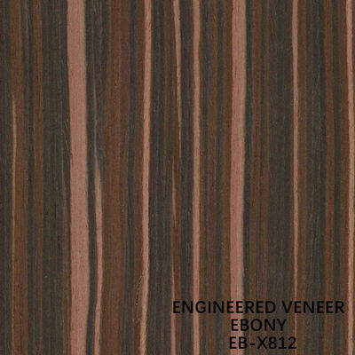 Il servizio su misura per colore leggero Ebony Wood Veneer X812 del taglio diritto composito Reconstituted ha tosato indietro per la porta