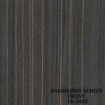 Ebony Engineered Wood Veneer decorativo X032 2500x640MM per l'iso operato del compensato