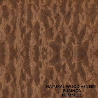Impiallacciatura naturale 0.5mm di legno dell'Africa Bubinga del grano di Pommele per gli strumenti musicali