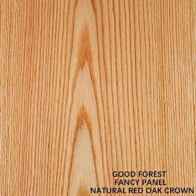 Red Oak Fancy Mdf Crown Grain Wood Veneer Slip Match Materiale per mobili
