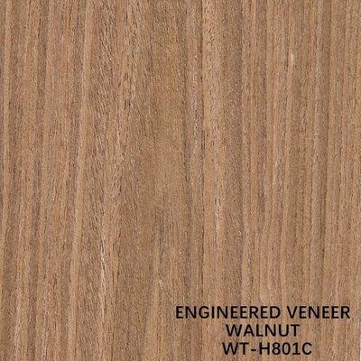 Grano ricostituito della corona del taglio piano dell'impiallacciatura di legno della noce per le porte e lo spessore di Windows 0.15-0.55mm