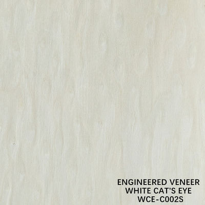 Fogli di legno composito ricostituito Veneer Burl And Root White Cat Eye 002S 0.15mm
