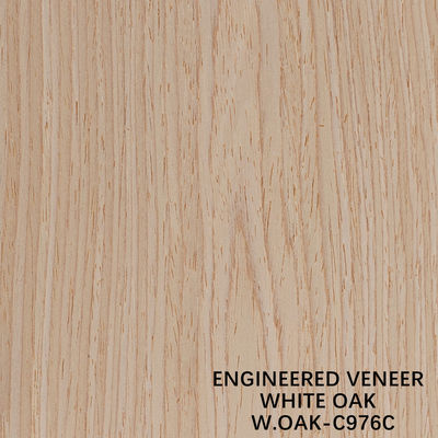 Legno ricostituito per uso decorativo ingegneristico Veneer White Oak 976C Crown Grain 0.15-0.55mm