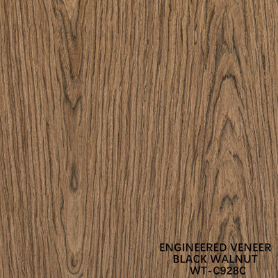 Legno ricostituito Veneer Noce Flat Cut Crown Grain 0.15-0.6mm Marrone Per Porta