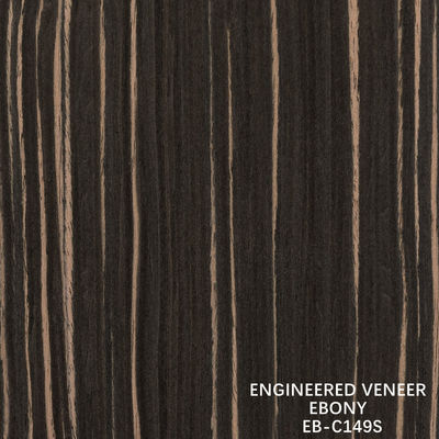 Veneer di legno ingegnerizzato di colore ebano rettilineo per legno compensato di lusso 640-1220 mm larghezza splicing