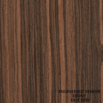 Ricon Ebony Wood Veneer Slice Cut Straight Grain Double Color per la decorazione della porta e dell' armadio