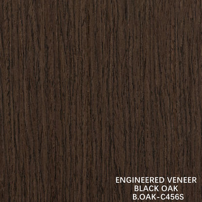 Fabricato in legno di lusso Black Oak Straight Grain Slice Cut Splicing