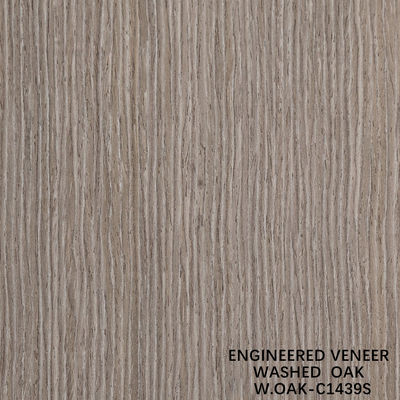 Tecnica di taglio in fette di legno di quercia lavato ricostituito Grano verticale Standard Dimensione 2500 * 640mm Tavola decorativa interna