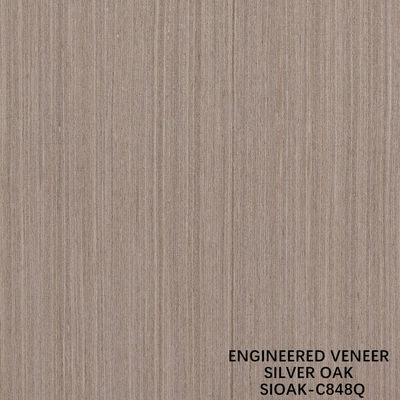 Taglio in fette ricostituito in legno di quercia d'argento Finitura di legno di quercia lunghezza 2500-3100mm Può essere personalizzato per il rivestimento delle pareti
