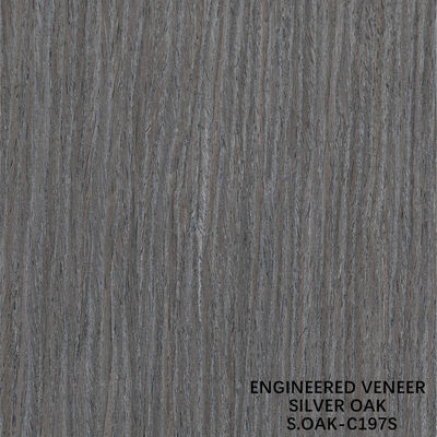 Finitura di legno ingegnerizzata di argento di quercia tagliata per porta e armadio faccia allungata dimensione 3100mm