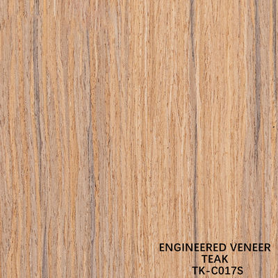 Ricognizione del legno Veneer di teak Slice Cut Tecnica con grano retto per per porta faccia allungata dimensione 2850mm