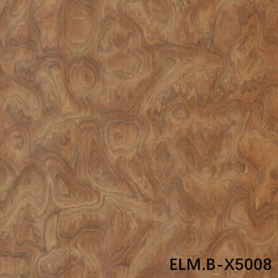 Ricon Legno Veneer Of Elm Burl ELM.B-X5008 Anello Granello Marrone Colore 0,13-0,35 mm Spessore Per Decorazione Alberghiera